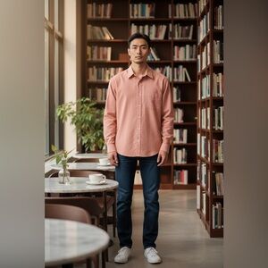 Roundtree & Yorke Men's Button Down Shirt 16 1/2 / 33